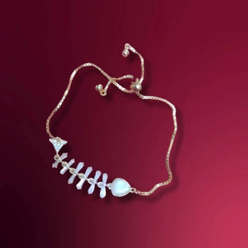 Rose Gold Fishbone Bracelet