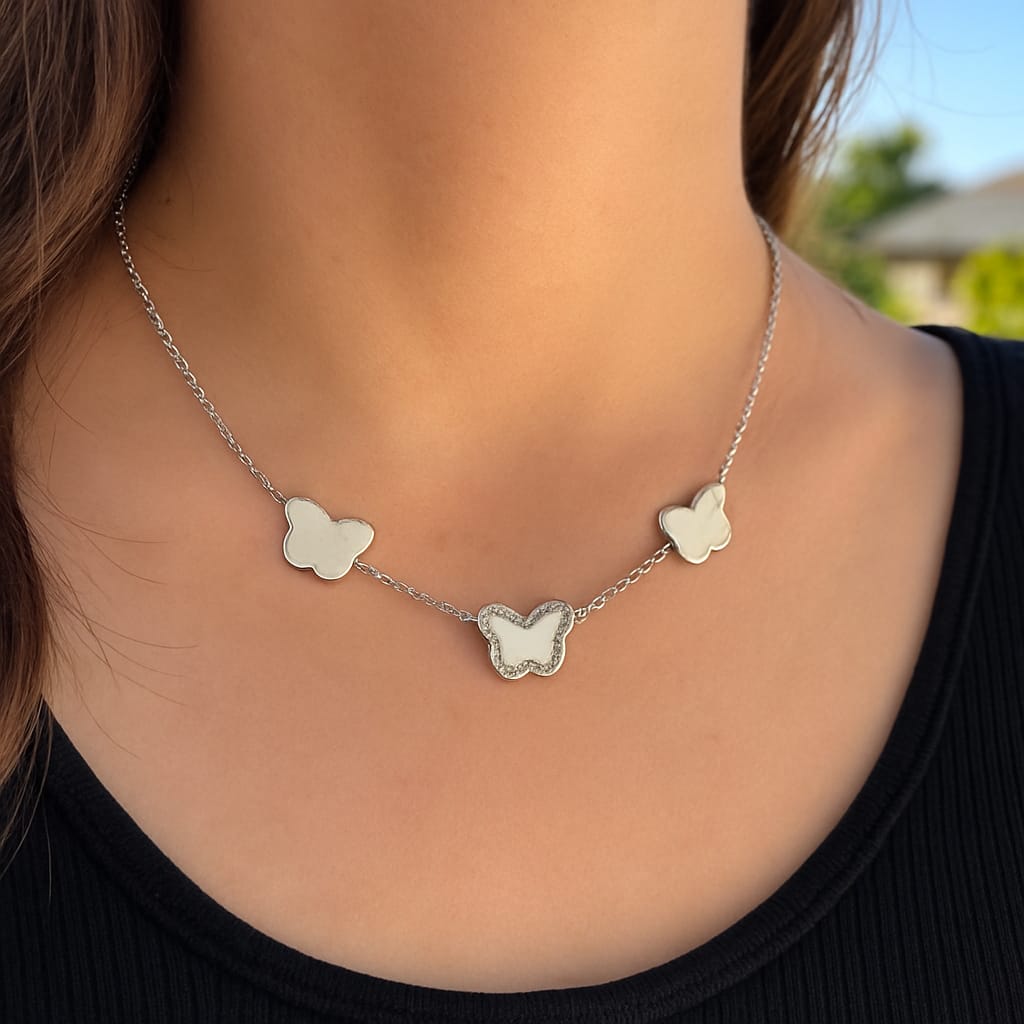 Rose Gold Butterfly Necklace