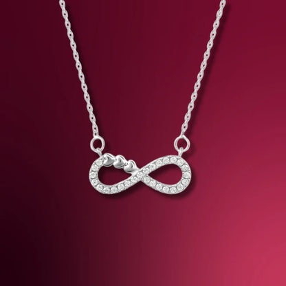 Sparkling Silver Infinity Accent Necklace
