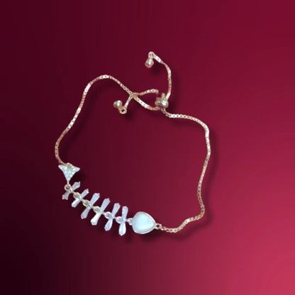 Rose Gold Fishbone Bracelet